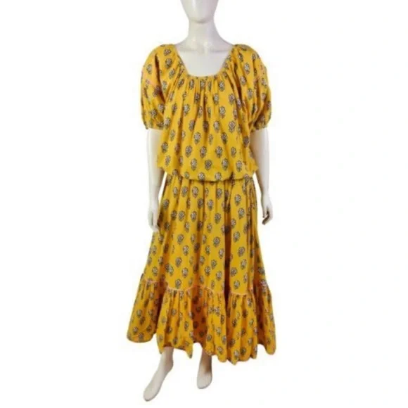 RHODE RESORT Frida Dress Yellow Floral